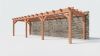 Bouwpakket aanbouwveranda 992,5x326 cm links fijnbezaagd Douglas