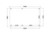 Bouwpakket aanbouwveranda 648,5x390,5 cm links fijnbezaagd Douglas