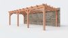 Bouwpakket aanbouwveranda 822x390,5 cm links fijnbezaagd Douglas