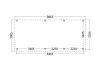 Bouwpakket aanbouwveranda 886,5x390,5 cm links fijnbezaagd Douglas