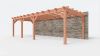 Bouwpakket aanbouwveranda 886,5x390,5 cm rechts fijnbezaagd Douglas