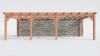 Bouwpakket aanbouwveranda 886,5x390,5 cm rechts fijnbezaagd Douglas