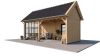 Trendhout Zadeldak De Delle 415x380 cm eiken