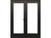 Trendhout Stapeldorpeldeur - dubbel - 2x deur 83,4x216,9 + kozijn 178x226,3 cm - zwart (incl. DTS en deurbeslag)