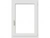 Draai/kiepraam - 77,4x107,4 cm - rechtsdraaiend - wit - incl. raambeslag