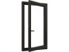Trendhout Draai/kiepraam - 77,4x137,4 cm - rechtsdraaiend - zwart - incl. raambeslag