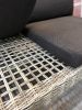 Gevlochten half rond wicker loungeset fabio