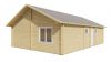 Tuindeco Finn Blokhut 1040x740 cm + luifel 238 cm 92 mm vuren honing geïmpregneerd