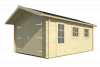 Garage Geir 360x537 cm inclusief dubbelglas - Red class wood geïmpregneerd