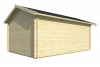 Garage Geir 360x537 cm inclusief dubbelglas - Red class wood geïmpregneerd