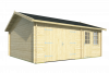 Garage Moa 598x500 cm - Red class wood geïmpregneerd