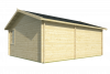 Garage Moa 598x500 cm - Groen geïmpregneerd