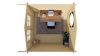 Tuindeco Gitte Blokhut 260x260 cm + luifel 70 cm 28 mm vuren grijs geïmpregneerd