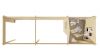 Tuindeco Gretel Blokhut 250x250 cm + luifel 550 cm 44 mm vuren red class wood geïmpregneerd