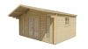 Tuindeco Gustav Blokhut 500x380 cm + luifel 120 cm 44 mm vuren red class wood geïmpregneerd