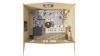 Tuindeco Gustav Blokhut 500x380 cm + luifel 120 cm 44 mm vuren red class wood geïmpregneerd