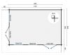 Tuindeco Hildegard Blokhut 570x380 cm 44 mm vuren blank