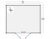 Tuindeco Hypermodern Blokhut 320x260 cm 28 mm vuren grijs geïmpregneerd