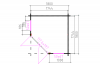 Blokhut 2055 200x200 cm - exterieur gecoat