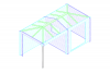 Interflex 2525Z Blokhut 250x250 met overkapping 250 cm 28 mm vuren gecoat