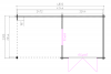 Interflex 2525Z Blokhut 250x250 met overkapping 250 cm 28 mm vuren groen geïmpregneerd