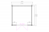 Interflex 3030L Blokhut 300x300 cm 28 mm vuren gecoat