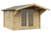 Blokhut 3032 300x300 cm + luifel 120 cm - compleet gecoat