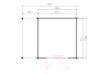 Blokhut 331M 300x300 cm + zijluifel 110 cm - exterieur gecoat