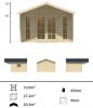 Afmetingen blokhut Inglund geïmpregneerd