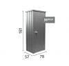 Biohort Julia M HIGH metalen terraskast 77,7x57x180,9 cm kwartsgrijs metallic