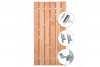 Tuindeur Privacy douglas 90x195 cm RVS inbouwslotset