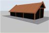 Trendhout De Hoeve XL Kapschuur 926x440 cm - Totaalpakket