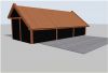 Trendhout De Hoeve XL Kapschuur 926x440 cm - Totaalpakket