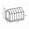 Tuinkas Kate IV Full Options groengrijs 3 mm veiligheidsglas - afmetingen