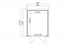 Outdoor Life Kibo Tuinhuis 200x250 cm 28 mm vuren Green Grey-Wit gecoat