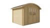Tuindeco Klair Blokhut 300x240 cm 28 mm vuren grijs geïmpregneerd