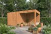 KubeLine tuinhuis 280x280 cm + overkapping 310 cm Douglas blank