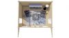 Tuindeco Lory Blokhut 415x330 cm + luifel 120 cm 44 mm vuren bruin geïmpregneerd