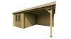 Classicline Blokhut Drenthe vuren groen geïmpregneerd 250x300 cm + overkapping 300 cm