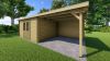 Classicline Blokhut Friesland vuren groen geïmpregneerd 400x300 cm + overkapping 300 cm