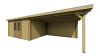 Classicline Blokhut Friesland vuren groen geïmpregneerd 400x300 cm + overkapping 400 cm