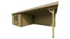 Classicline Blokhut Overijssel vuren groen geïmpregneerd 300x300 + overkapping 400 cm