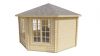 Tuindeco Lynn Blokhut 438x438 cm 44 mm vuren red class wood geïmpregneerd
