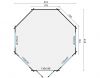 Tuindeco Lynn Blokhut 438x438 cm 44 mm vuren red class wood geïmpregneerd