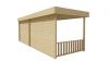 Tuindeco Maja Blokhut 320x240 cm + luifel 320 cm 28 mm vuren honing geïmpregneerd