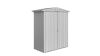 Metalen berging met dubbele deur in de kleur zilver metallic