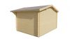 Tuindeco Mika Blokhut 380x300 cm + luifel 80 cm 28 mm vuren red class wood geïmpregneerd