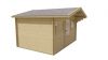 Tuindeco Mika Blokhut 380x300 cm + luifel 80 cm 28 mm vuren red class wood geïmpregneerd