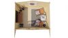 Tuindeco Mika Blokhut 380x300 cm + luifel 80 cm 28 mm vuren red class wood geïmpregneerd
