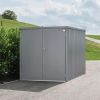 Biohort Mini Garage L kwartsgrijs metallic 145x203 cm